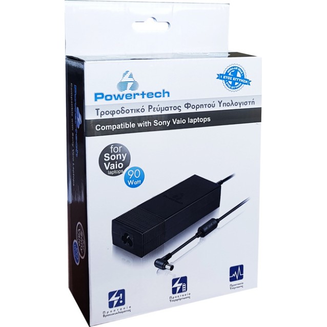 POWERTECH τροφοδοτικό laptop PT-53 για Sony Vaio, 19.5V, 90W