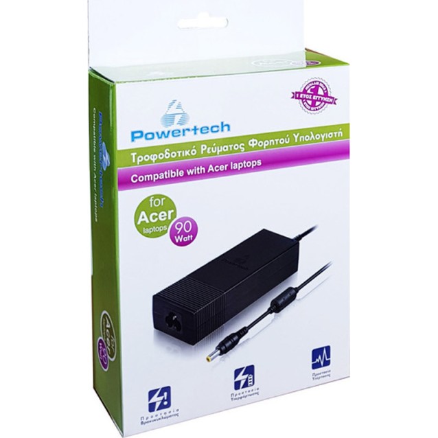 POWERTECH τροφοδοτικό laptop PT-57 για Acer, 19V, 90W