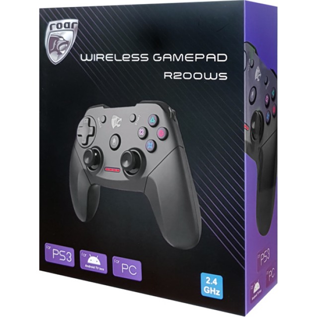 ROAR ασύρματο gamepad R200WS, με vibration, PC, PS3 & Android TV box