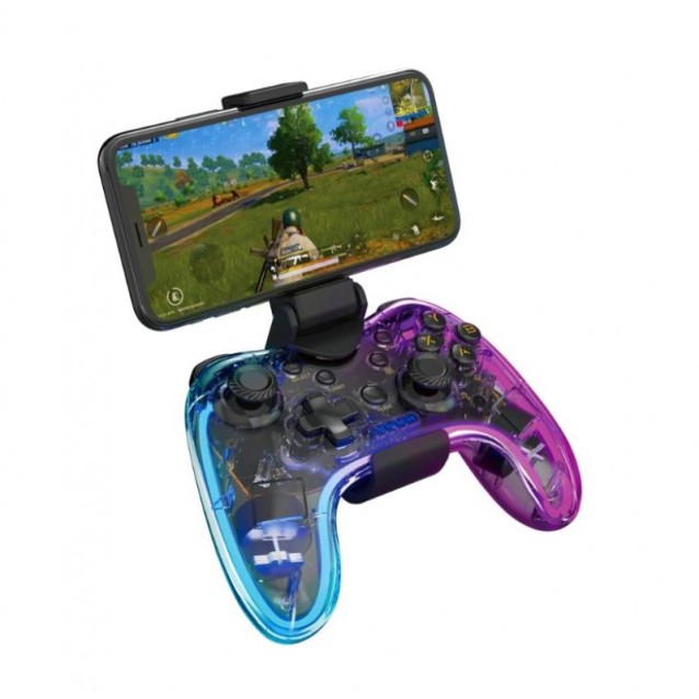 MARVO GT88 ΑΣΥΡΜΑΤΟ ΧΕΙΡΙΣΤΗΡΙΟ, ΔΙΑΦΑΝΟ ΜΕ LED, PS4, IOS, ANDROID, PC