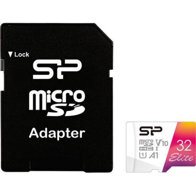 SILICON POWER κάρτα μνήμης microSDXC Elite, 32GB, C10 UHS-I U1 A1 V10