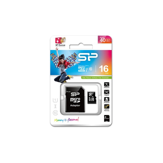 SILICON POWER κάρτα μνήμης 16GB micro SDHC, Class 10