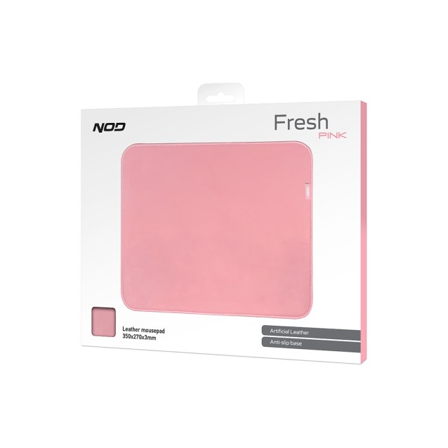 Δερμάτινο mousepad σε ροζ χρώμα, 350x270x3mm.