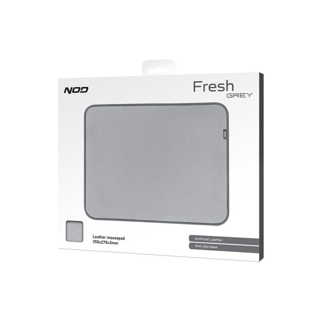 Δερμάτινο mousepad σε γκρι χρώμα, 350x270x3mm.