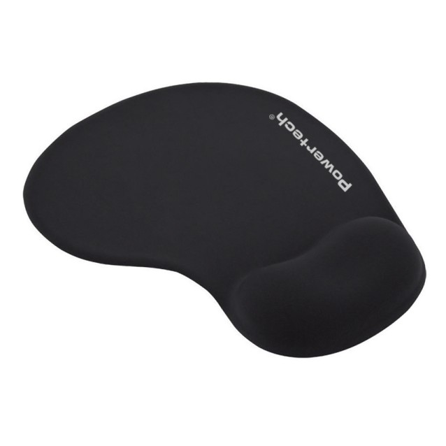 POWERTECH mouse pad PT-1611 με στήριγμα καρπού, 23x19x1.8cm, μαύρο