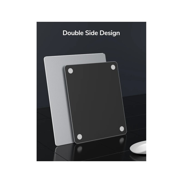 Μεταλλικό mouse pad CT-MP24-AS, 246x202x2mm, αλουμίνιο, ασημί/μαύρο