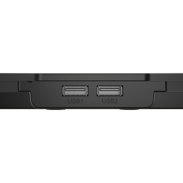 POWERTECH βάση & ψύξη laptop PT-1346, έως 15.6", 2x 125mm LED fan, μαύρη