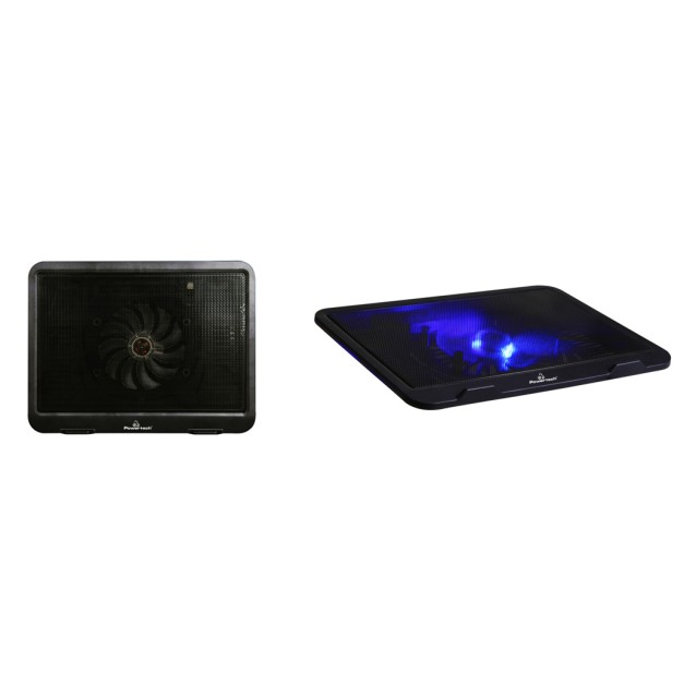 POWERTECH Βάση & ψύξη laptop PT-740 έως 15.6", 125mm fan, LED, μαύρο