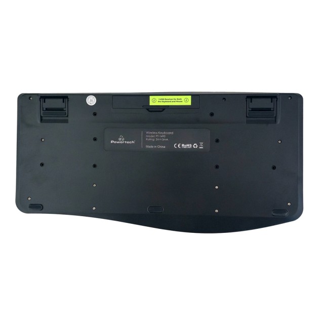 POWERTECH set ποντίκι & πληκτρολόγιο PT-1490, 2.4GHz & Bluetooth, μαύρο