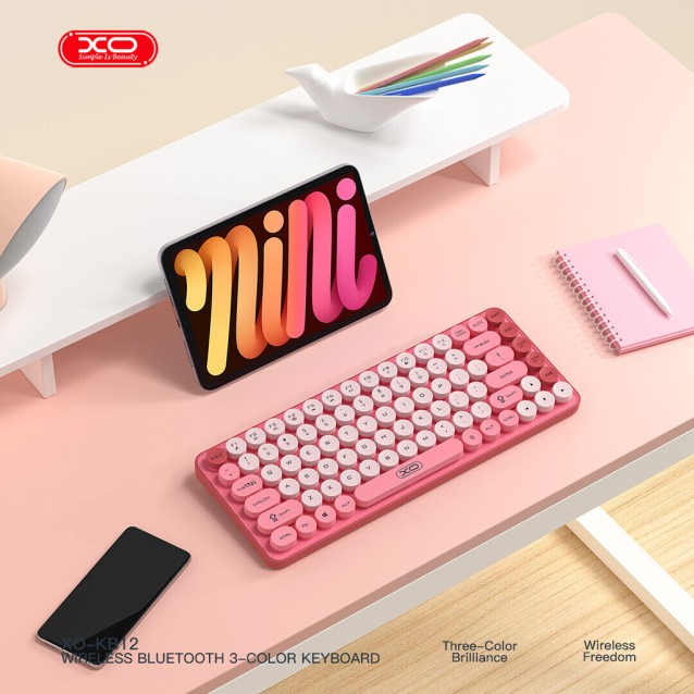 XO KB-12 PINK COLOR Ασύρματο πληκτρολόγιο