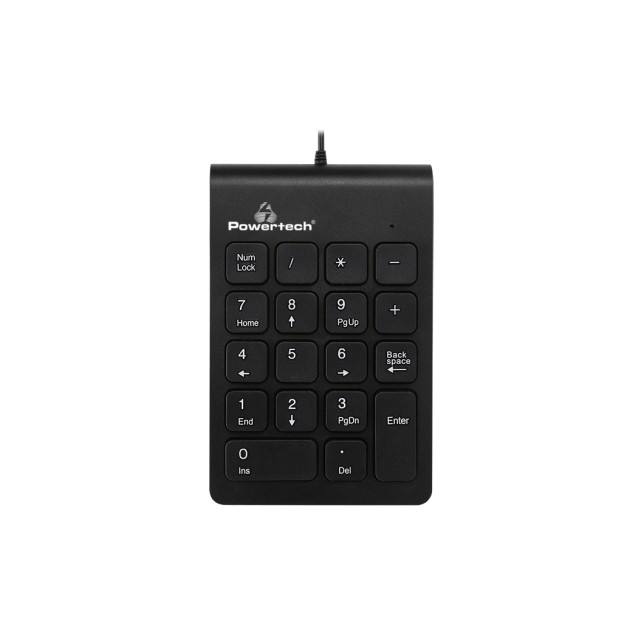 POWERTECH ενσύρματο αριθμητικό πληκτρολόγιο PT-938, USB, μαύρο
