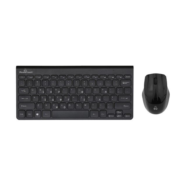 POWERTECH set ποντίκι & πληκτρολόγιο PT-940, ασύρματο, 1200dpi, μαύρο