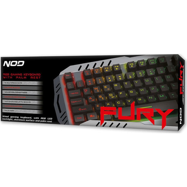 Gaming Πληκτρολόγιο NOD Fury palmrest - Black