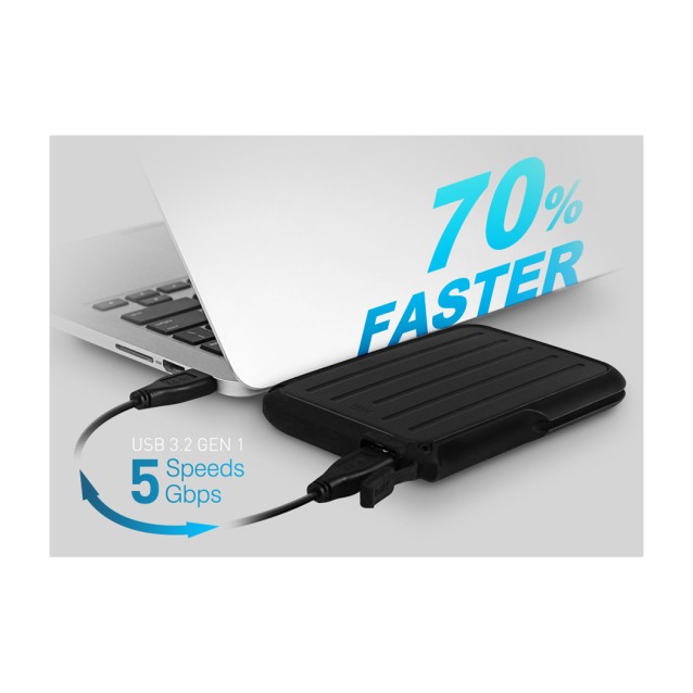 SILICON POWER εξωτερικός HDD Armor A66, 1TB, USB 3.2, μαύρος