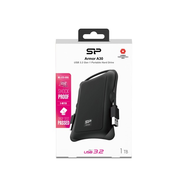 SILICON POWER εξωτερικός HDD Armor A30, 1TB, USB 3.2, μαύρος