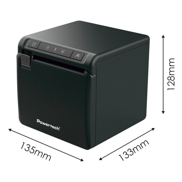POWERTECH θερμικός εκτυπωτής αποδείξεων PT-1507, USB/Ethernet/Serial, auto cutter, μαύρος