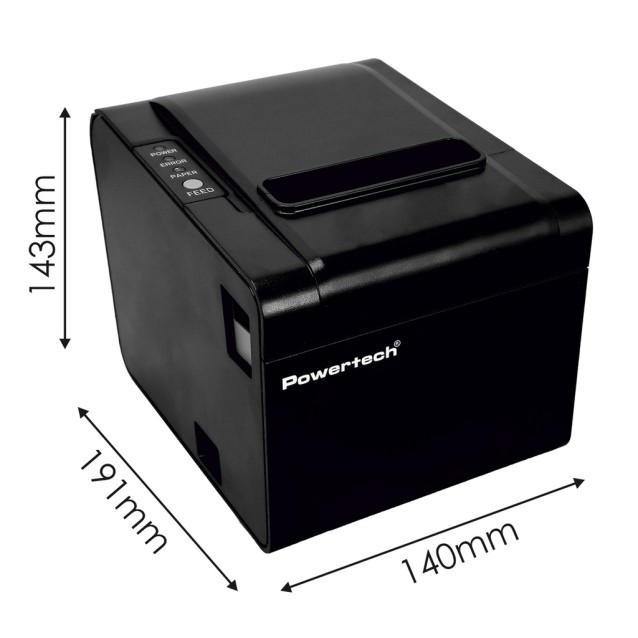POWERTECH θερμικός εκτυπωτής αποδείξεων PT-1506, USB/Ethernet/Serial, auto cutter, μαύρος
