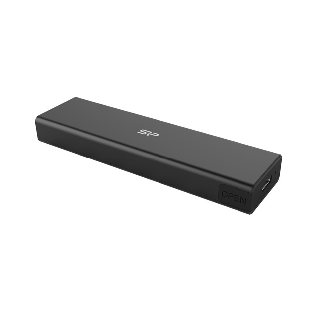 SILICON POWER θήκη για M.2 PCIe NVMe/SATA SSD PD60, tool free, 10Gbps, μαύρη