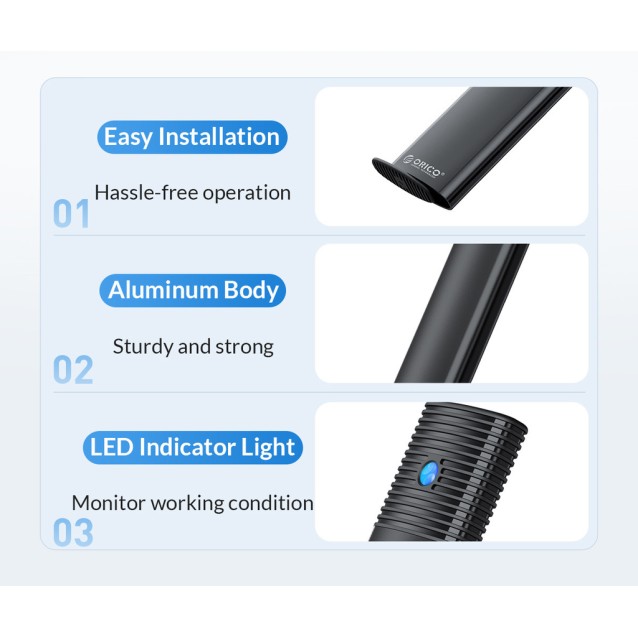 ORICO θήκη για M.2 SATA SSD PWM2, 5Gbps, μαύρη