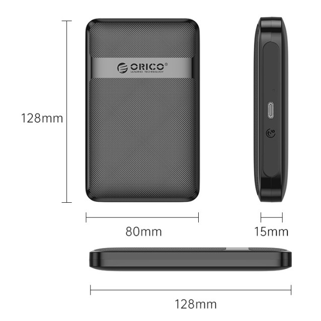 ORICO θήκη για 2.5" SATA HDD/SSD 2577C3-V1, 6Gbps, μαύρη