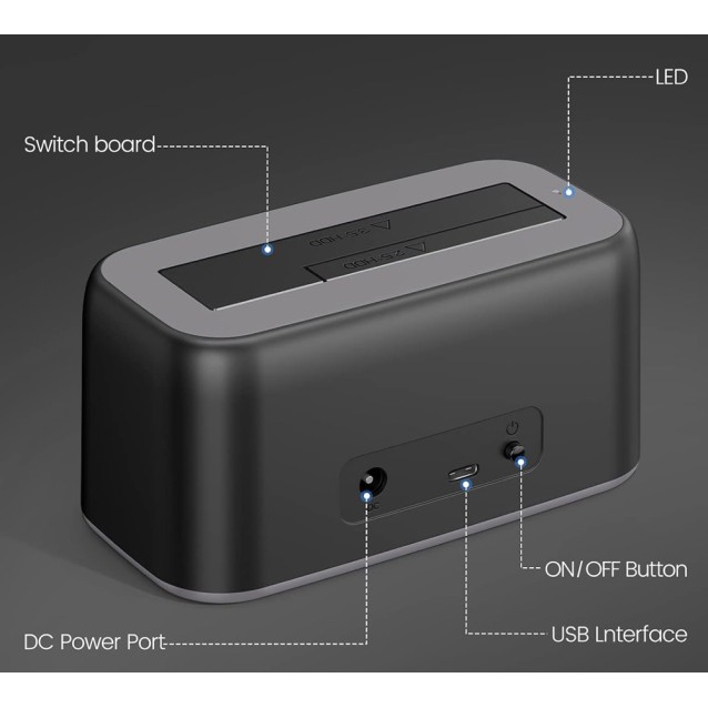 ORICO docking station για 2.5" ή 3.5" SATA HDD/SSD 6819C3-V1, 5Gbps, μαύρο