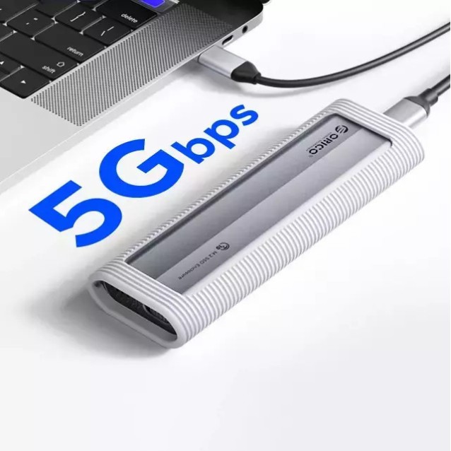 ORICO θήκη για M.2 NVME/NGFF SSD AXM2S-G2, 10Gbps, tool free, γκρι