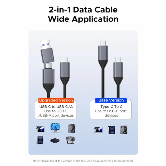 ORICO θήκη για M.2 NVME/NGFF SSD AXM2S-G2, 10Gbps, tool free, γκρι