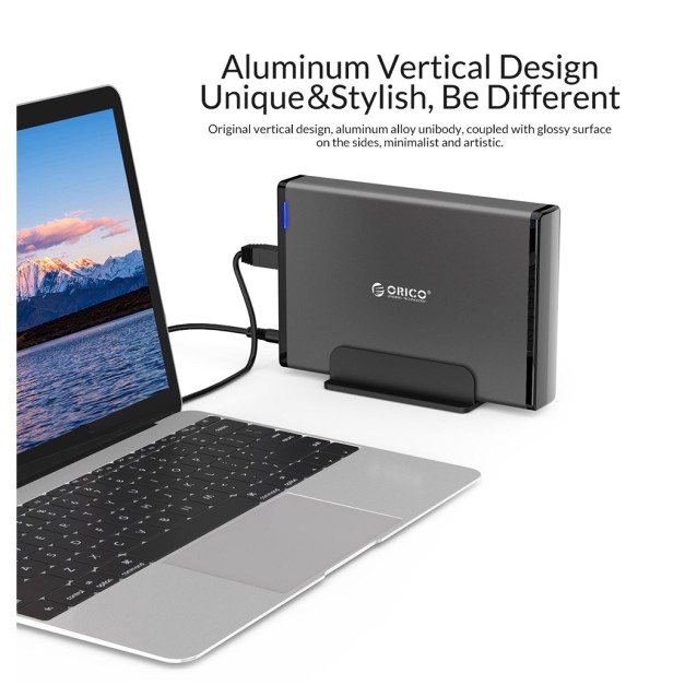 ORICO εξωτερική θήκη για 3.5" HDD 7688U3, USB3.0, 5Gbps, έως 12TB, μαύρη