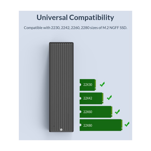 ORICO θήκη για Μ.2 B key SSD M2PF-C3, USB 3.1, 5Gbps, έως 2TB, μαύρο