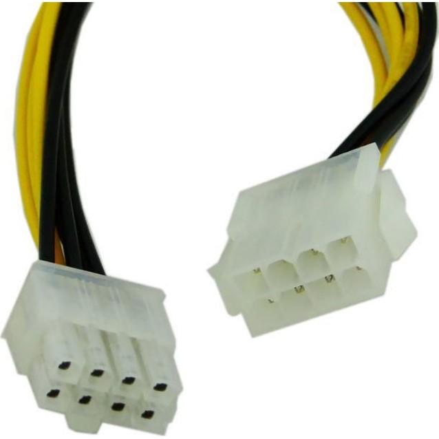 POWERTECH καλώδιο για MB 8pin αρσενικό σε 8pin θηλυκό CAB-W008, 20cm