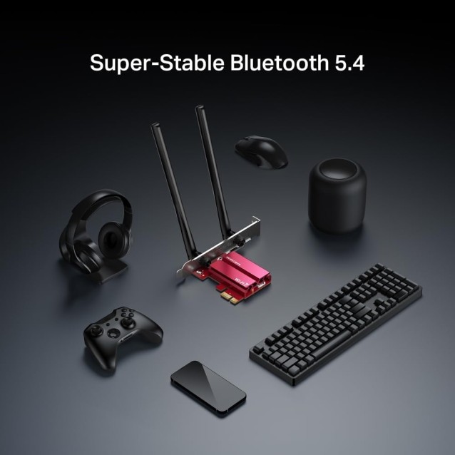 MERCUSYS κάρτα δικτύου WiFi 7 & Bluetooth MA37BE, 6500Mbps BE6500, PCIe, V1.0