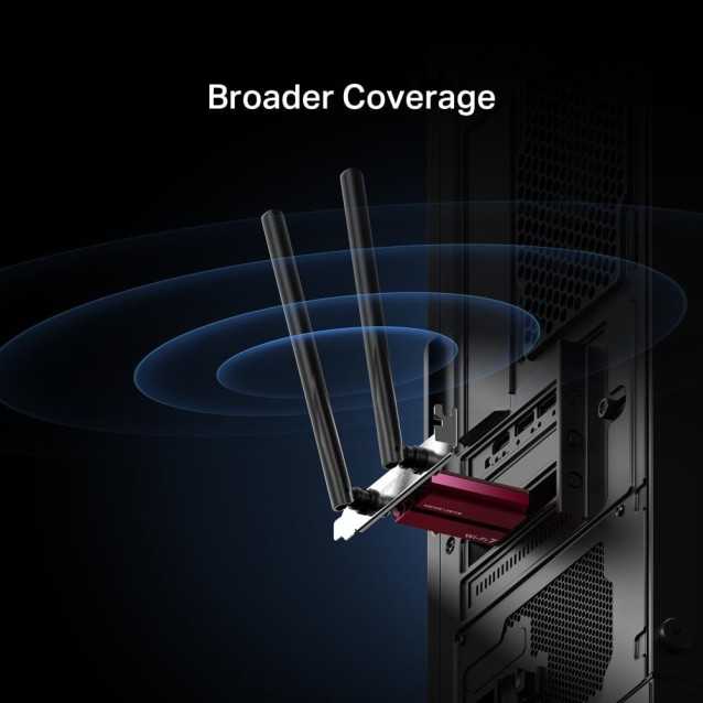 MERCUSYS κάρτα δικτύου WiFi 7 & Bluetooth MA37BE, 6500Mbps BE6500, PCIe, V1.0