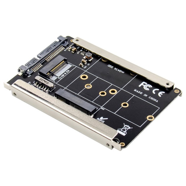 POWERTECH κάρτα μετατροπής 2.5" SATA σε M.2 B & mSATA SSD ST525, 6Gbps