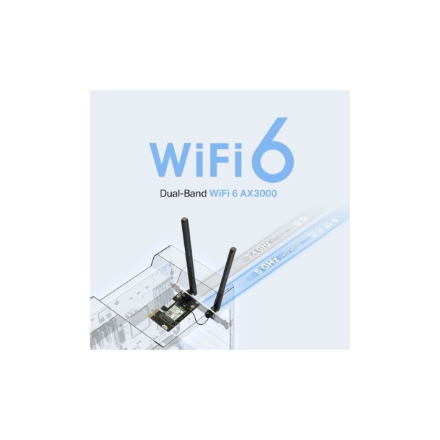 MERCUSYS κάρτα δικτύου WiFi 6 & Bluetooth MA80XE, 3000Mbps AX3000, PCIe, V2.0