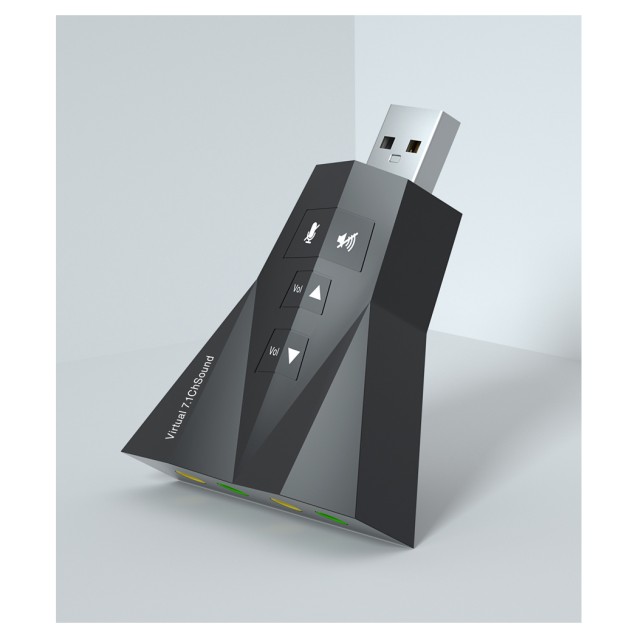 POWERTECH USB κάρτα ήχου 7.1CH, με έξοδο μικρόφωνου και ακουστικού