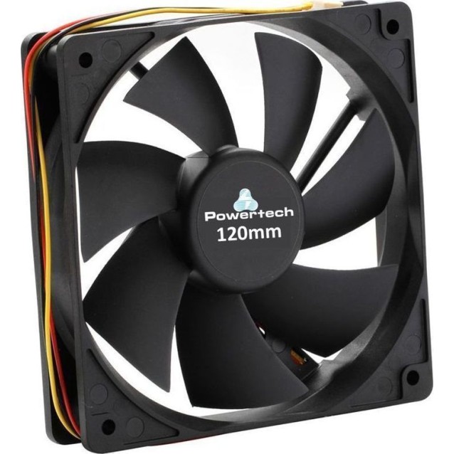 POWERTECH ανεμιστήρας PT-156, 120 x 120 x 25mm, 12V, 3pin & 4 βίδες
