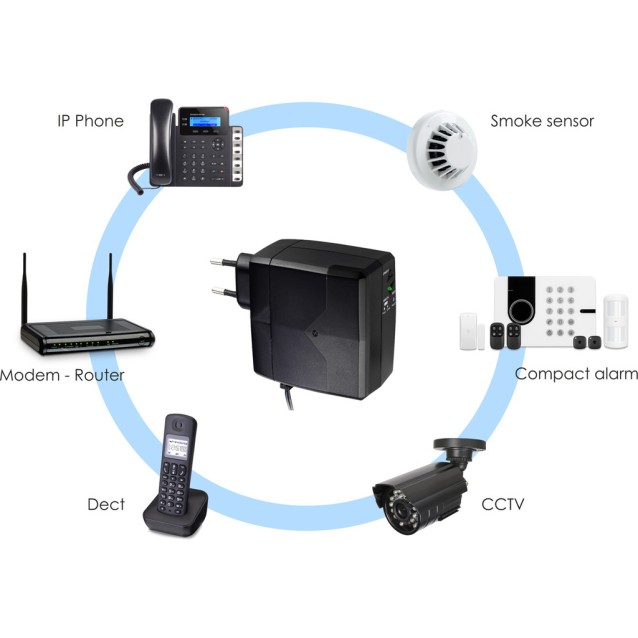 POWERTECH Mini DC UPS PT-749 με μπαταρία 2600mAh, 12V, 2.1A
