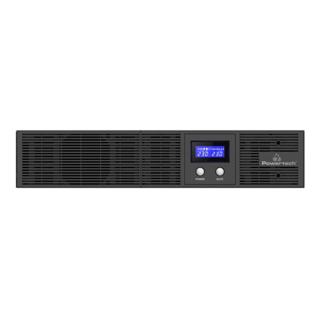 POWERTECH UPS Line Interactive PT-1408 για rack 2U, με οθόνη, 2200VA/1540W, 4x DC output