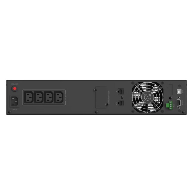 POWERTECH UPS Line Interactive PT-1408 για rack 2U, με οθόνη, 2200VA/1540W, 4x DC output