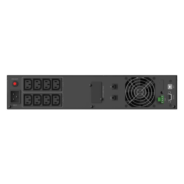 POWERTECH UPS Line Interactive PT-1409 για rack 2U, με οθόνη, 3000VA/2100W, 8x DC output