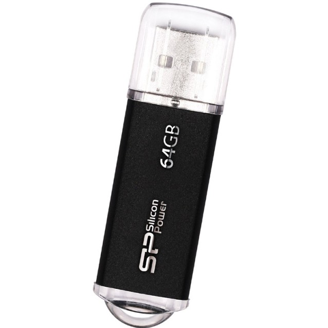 SILICON POWER USB Flash Drive Ultima II-I, 64GB, USB 2.0, μαύρο