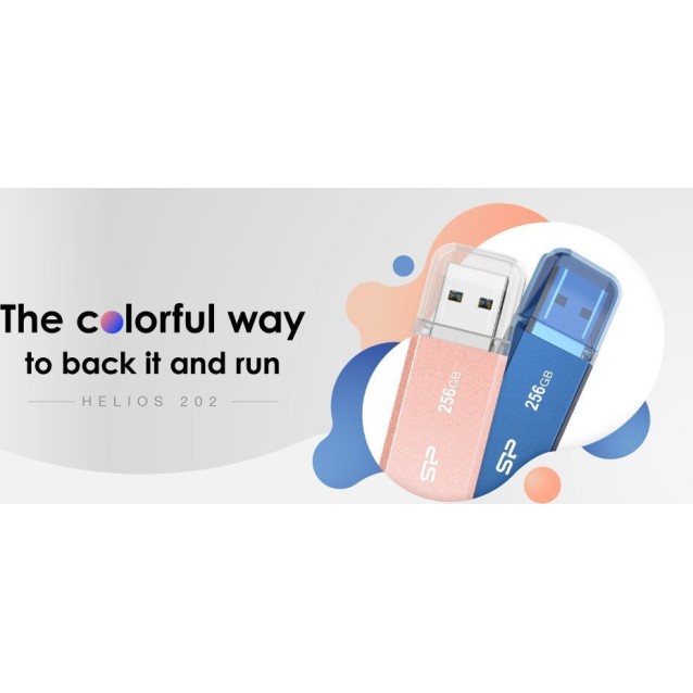 SILICON POWER USB Flash Drive Helios 202, 64GB, USB 3.2, ροζ χρυσό