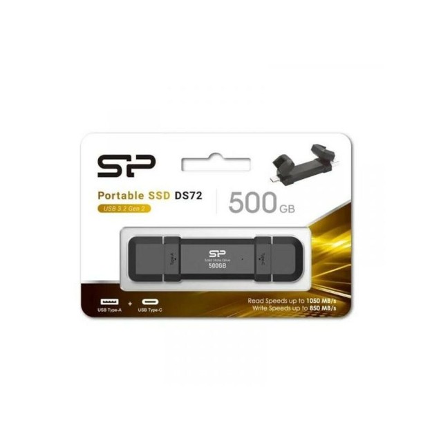 SILICON POWER εξωτερικός SSD Marvel Xtreme DS72, USB-C/USB 3.2, 500GB, μαύρο