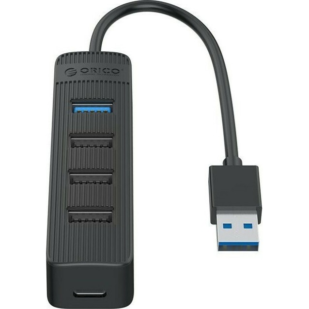ORICO USB hub TWU32-4A, 4x θυρών, USB 3.0, 5Gbps, USB σύνδεση, μαύρο