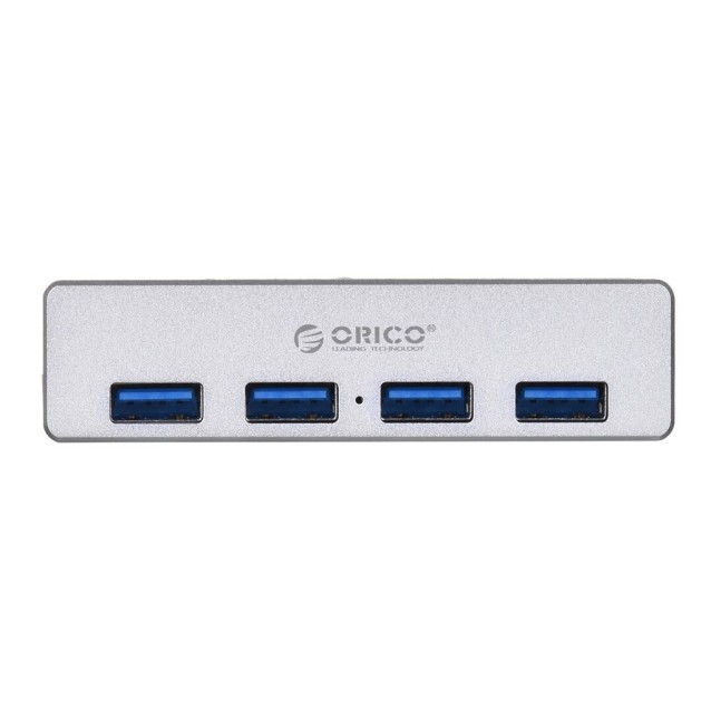 ORICO USB hub MH4PU-P με σφιγκτήρα, 4x θυρών, 5Gbps, USB σύνδεση, ασημί
