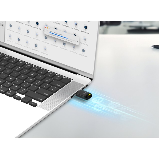 SILICON POWER card reader C200 για micro SD, USB-C, USB 3.2, 180/165MBps, μαύρο