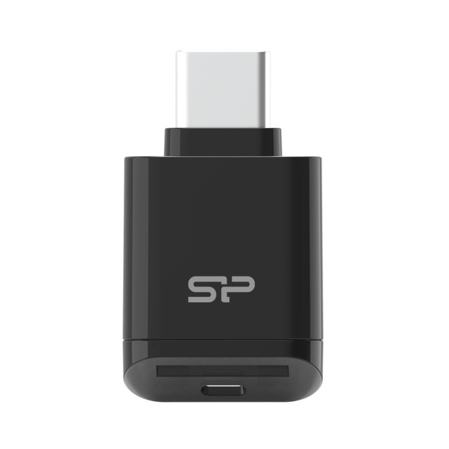 SILICON POWER card reader C200 για micro SD, USB-C, USB 3.2, 180/165MBps, μαύρο