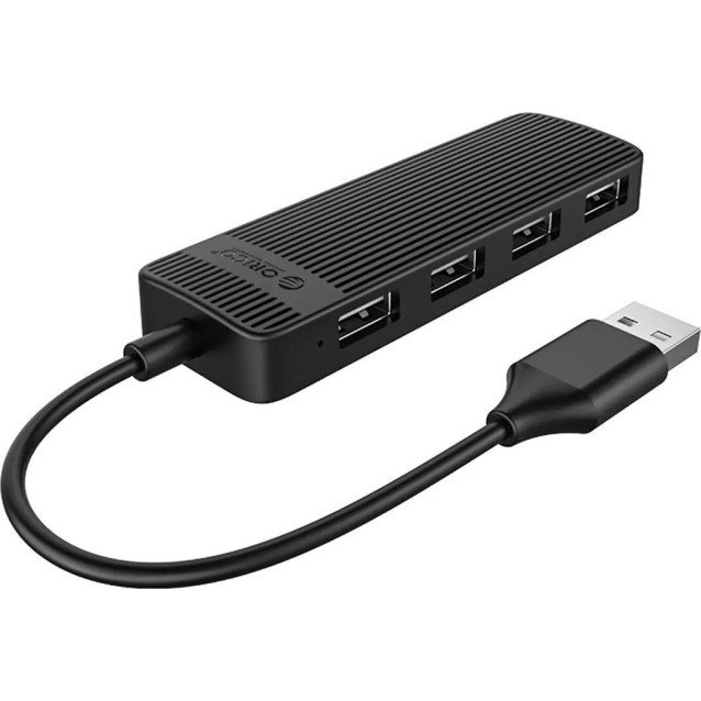 ORICO USB hub FL02, 4x θυρών, USB 2.0, 480Mbps, USB σύνδεση, μαύρο