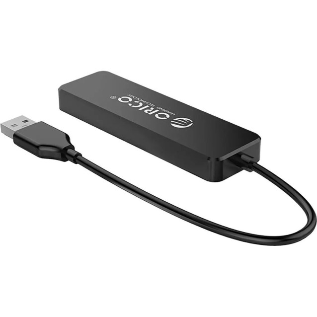 ORICO USB hub FL01, 4x θυρών, USB 2.0, 480Mbps, USB σύνδεση, μαύρο