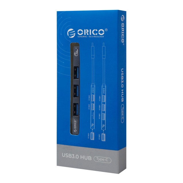 ORICO USB hub AH-13, 4x θυρών, USB 3.0, 5Gbps, USB-C σύνδεση, γκρι